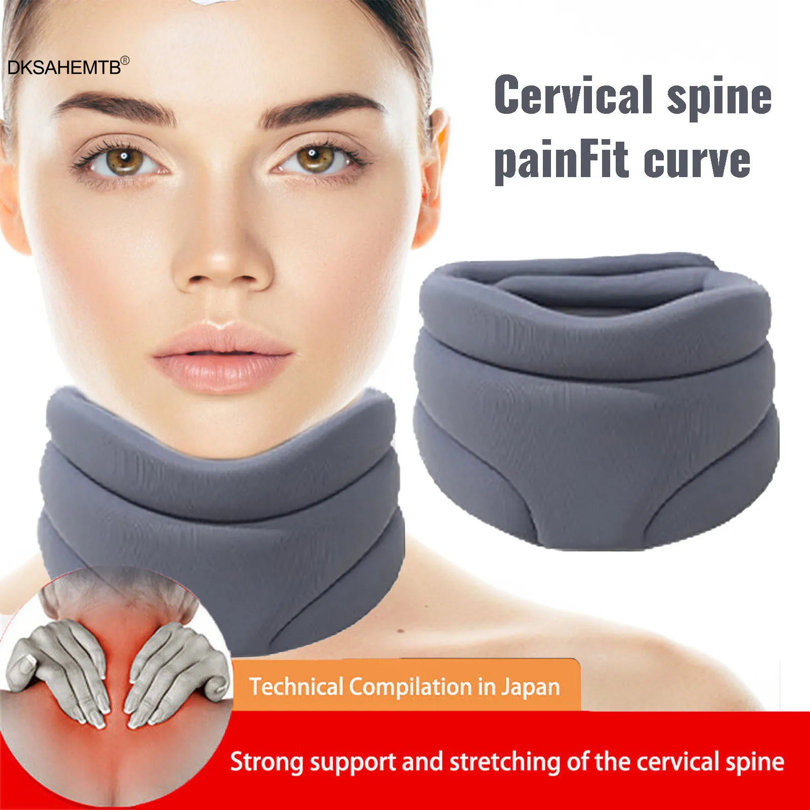 Collar Cervical de espuma para dormir, estabiliza y alivia la presión en la columna vertebral, mujeres, hombres, adultos y ancianos - imagen 5