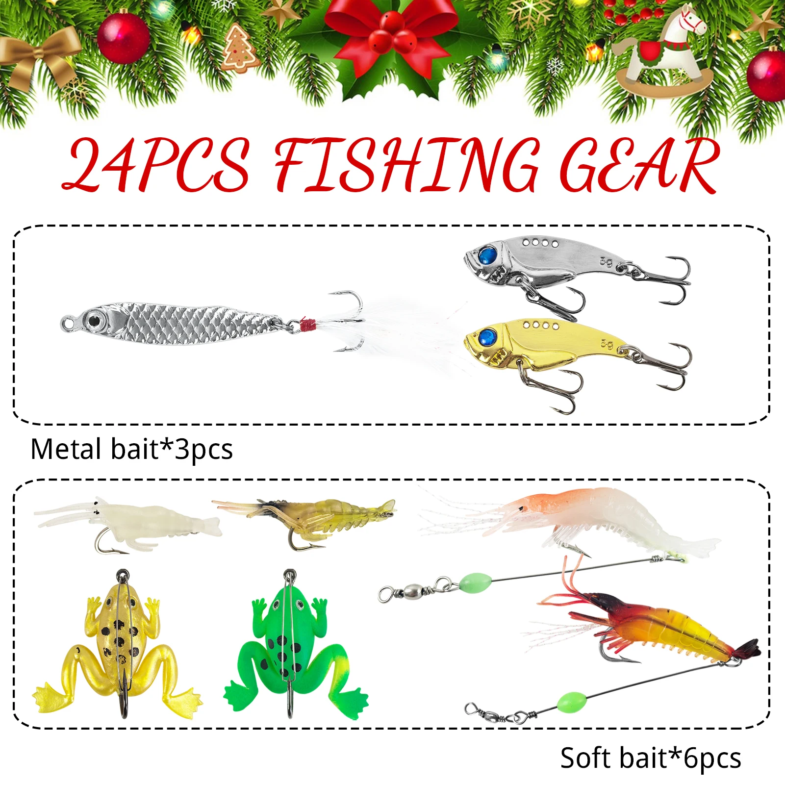 Kit de señuelos mixtos pesca con crankbait y vib hundida Free Fisher Rana camarones - imagen 3