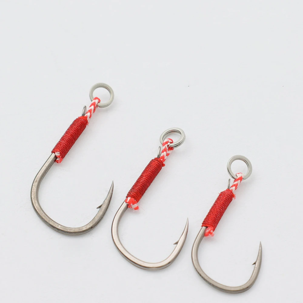 Anzuelo de pesca de 10 piezas, 6 #7 #8 #9 #10 #11 #, anzuelo único, cebo duro, accesorios de plantilla de Pesca de Mar, anzuelos individuales - imagen 2