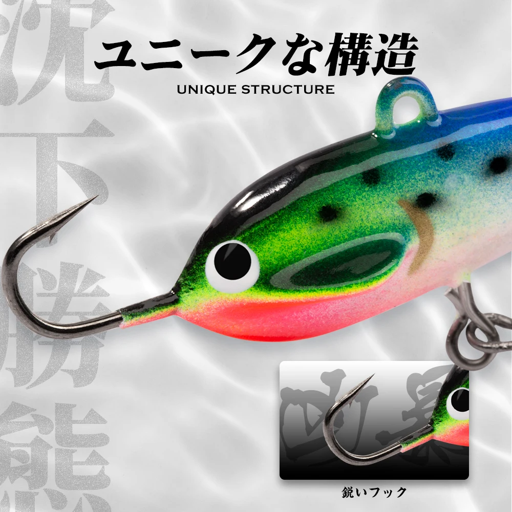 Hunthouse pesca invierno hielo señuelo equilibrador 35mm/11g 45mm/18g hundimiento Jigging Wobblers cebo para lubina Pike perca aparejos LW817 - imagen 5