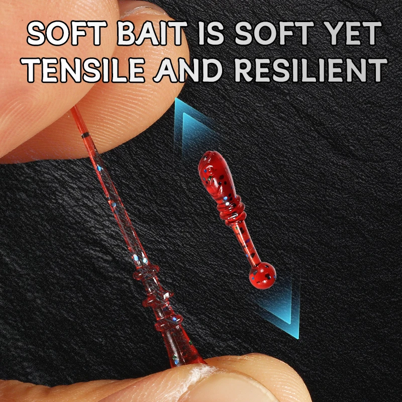 Cebo suave supercontinente, nuevo cebo blanco, 2cm/50 Uds., Señuelos de pesca que se hunden, cebo tremor, señuelo de pesca suave, señuelo de gusanos de pescado - imagen 4