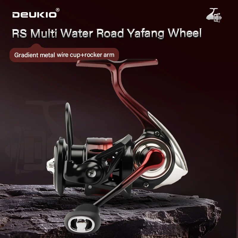 Carrete giratorio DEUKIO 5,2: 1 relación de engranaje 18LB arrastre máximo CNC mango de carrete de Metal carrete de pesca para agua dulce agua salada 2500 3000 tamaño - imagen 2