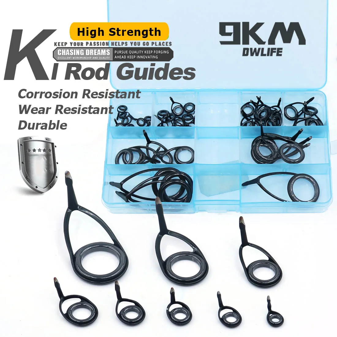 KL 9KM Caña de pesca — kit reparación acero inoxidable y cerámica