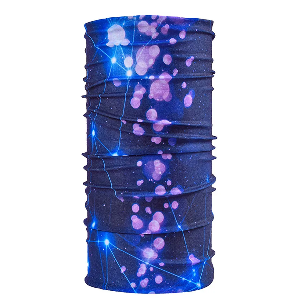 Una diadema azul y morada con un patrón de estrella