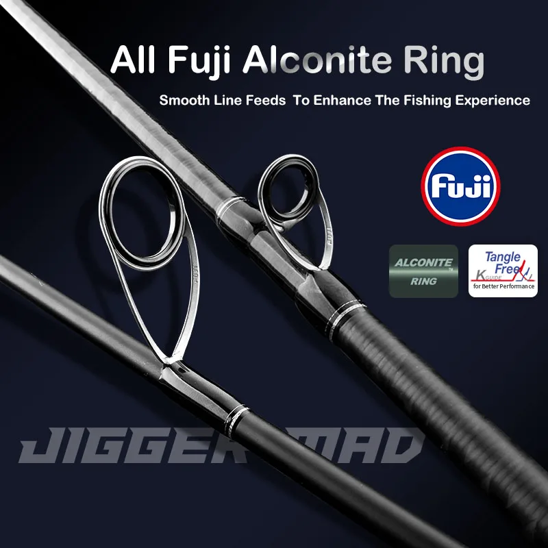 Caña de Jigging lento PURELURE 1,90 M 6,35 pies punta sólida agua salada Spinning Baitcasting para cañas de pescar de mar caña de pescar de barco - imagen 4