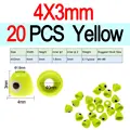 4X3mm 20pcs Yellow