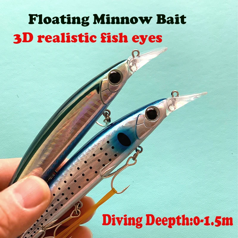 Señuelo de Pesca Testar, 110mm, 19g, Swimbait de fundición larga, cebo flotante para pececillos, Wobblers artificiales, JerkBait para Lucio, lubina, trucha, Pesca - imagen 5