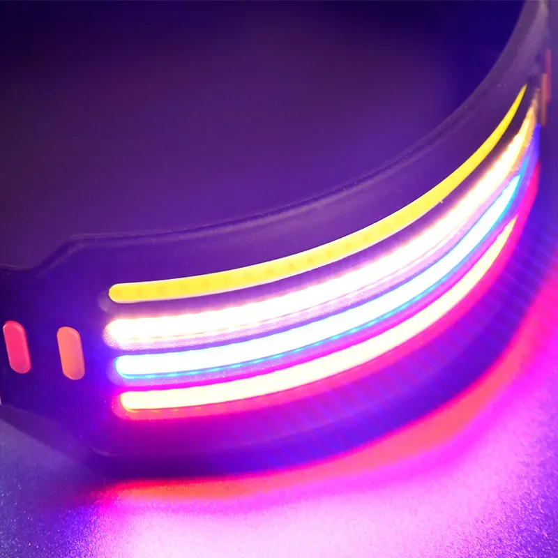 Nuevo faro con Sensor COB, linterna LED para cabeza, linterna frontal recargable por USB, 5 modos de iluminación, luz frontal con batería integrada - imagen 3