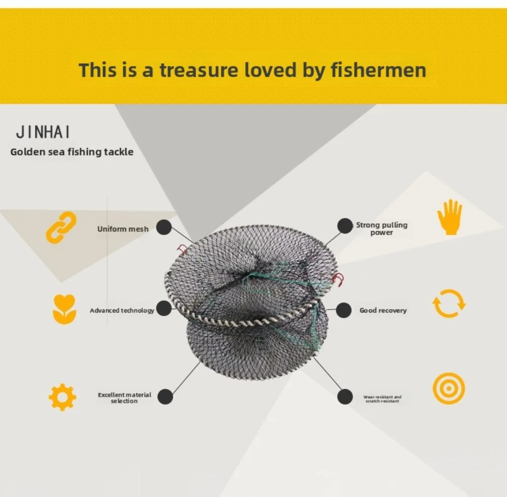 Jaula para camarones con marco plegable en uso