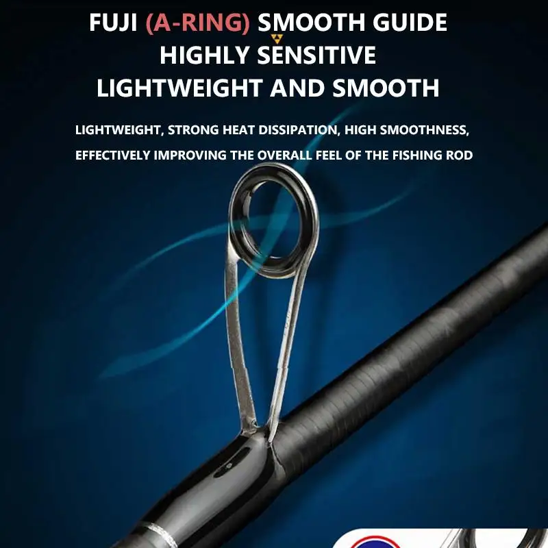 Caña Spinning Mavllos BP-L 2.10m Ultra Ligera Carbono Lure Action - imagen 5