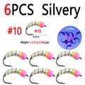 6pcs Silvery Sz 10