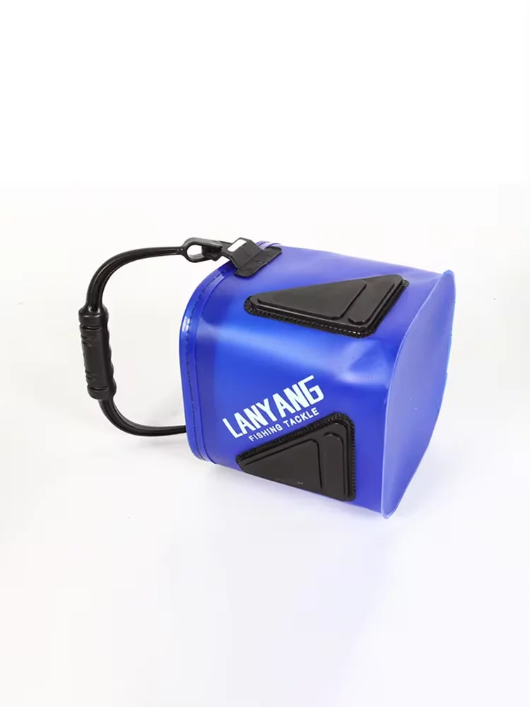 Cubo de pesca plegable con cuerda para peces vivos, Cubo de Baiting para golpear, Eva, grueso, multifuncional, Mini - imagen 5