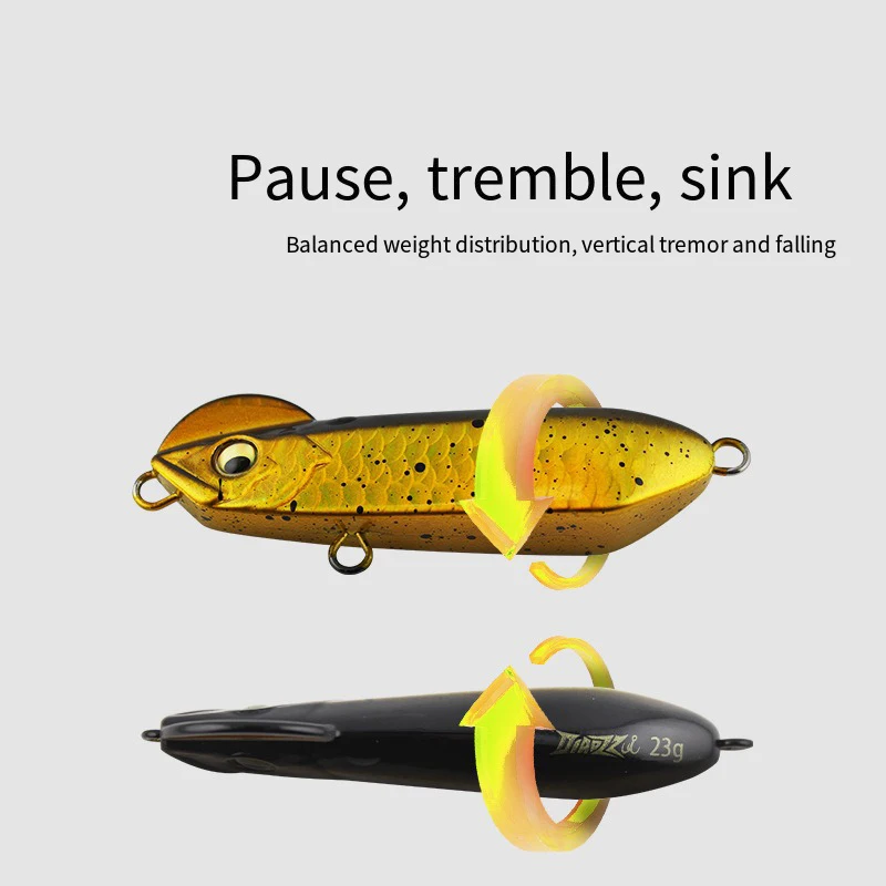 Señuelo Pencil Hundible Wobbler con anzuelo triple - imagen 3