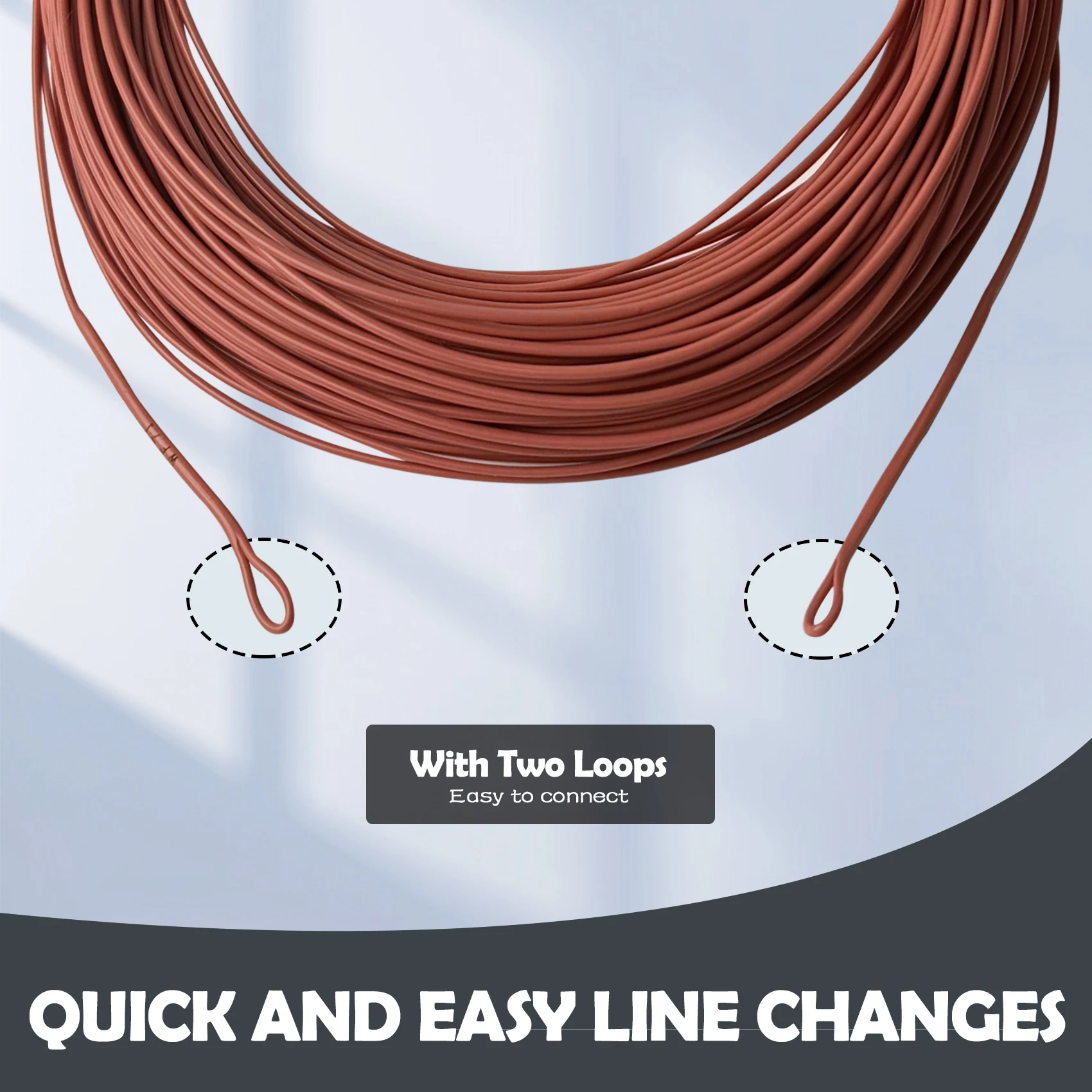 Aventik 100FT sedal de pesca con mosca hundido intermedio peso hacia adelante IPS1.5-2 con revestimiento de PVC - imagen 2