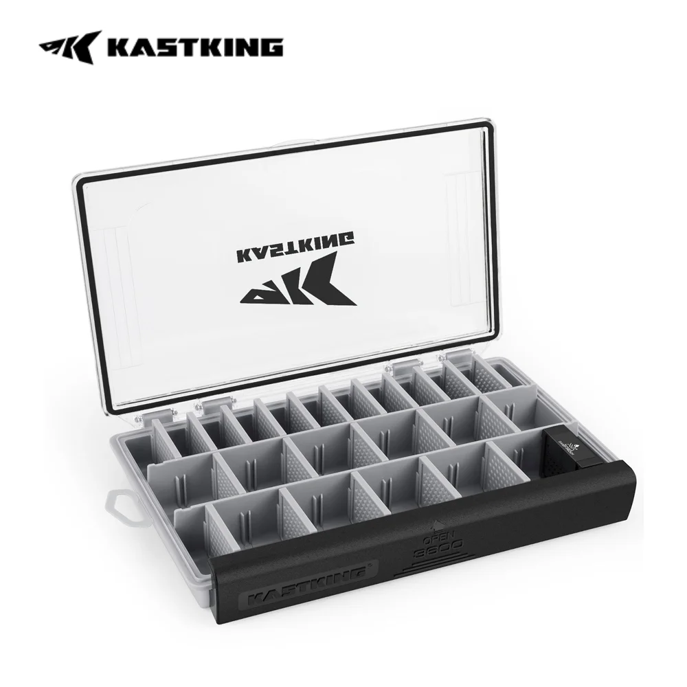 KastKing HyperSeal Caja de señuelos de aparejos impermeable 3600 y 3700 bandejas de aparejos organizador de cajas de aparejos de pesca con divisores extraíbles