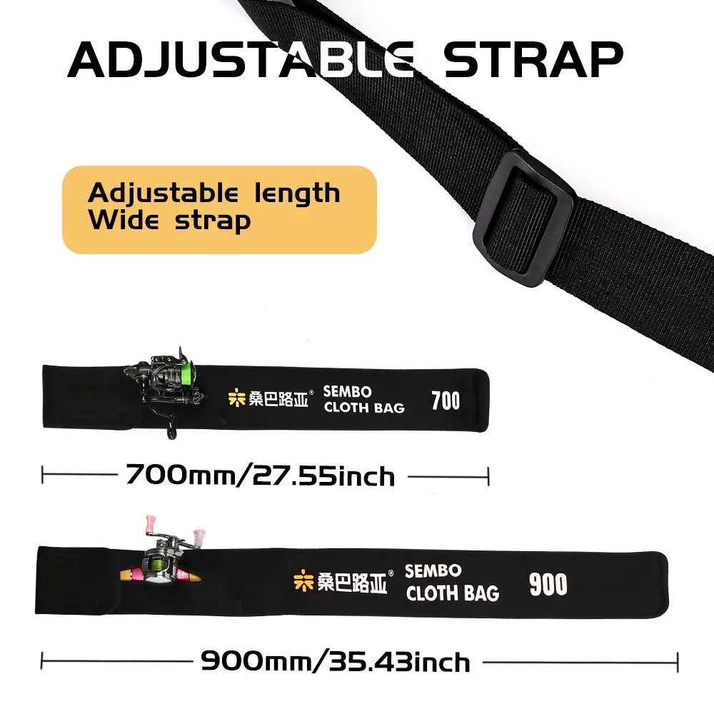 ZUKIBO-bolsa de almacenamiento portátil para caña de pescar, funda protectora para caña de pescar, rueda de goteo de agua, rueda textil, funda para caña de pescar portátil - imagen 4