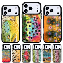 Funda iPhone con diseño de piel de trucha arcoíris