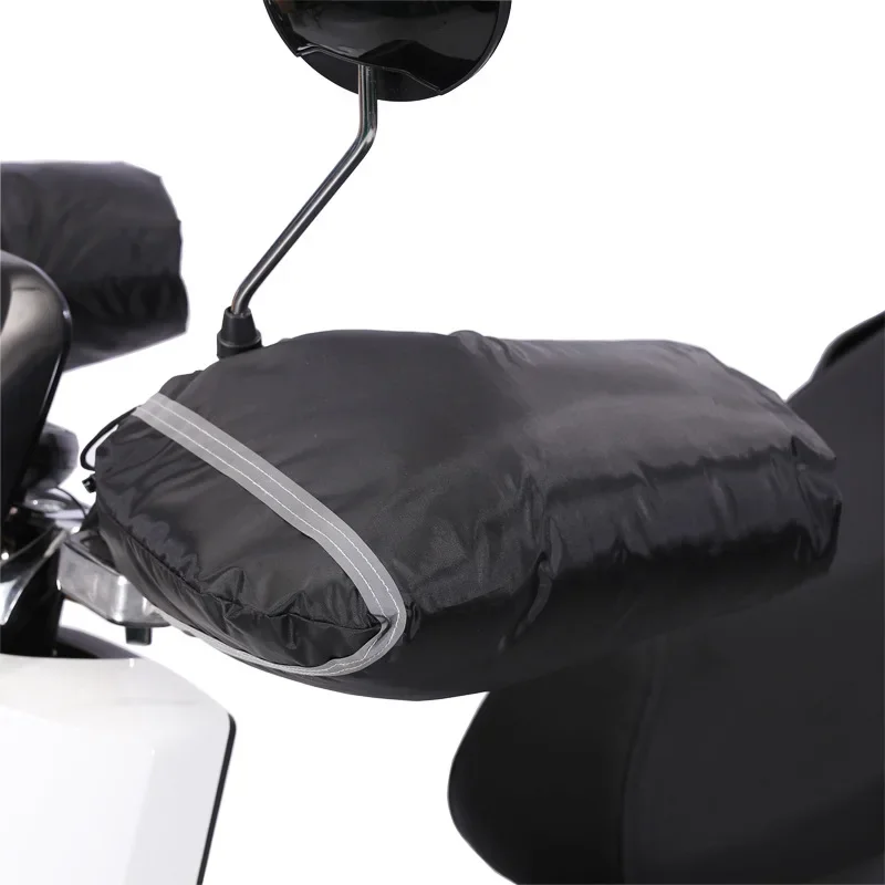 Guantes para manillar de motocicleta al aire libre, Protector de manos para invierno, forro a prueba de viento, cubierta cálida para mango de motocicleta y Scooter, 2 uds. - imagen 5