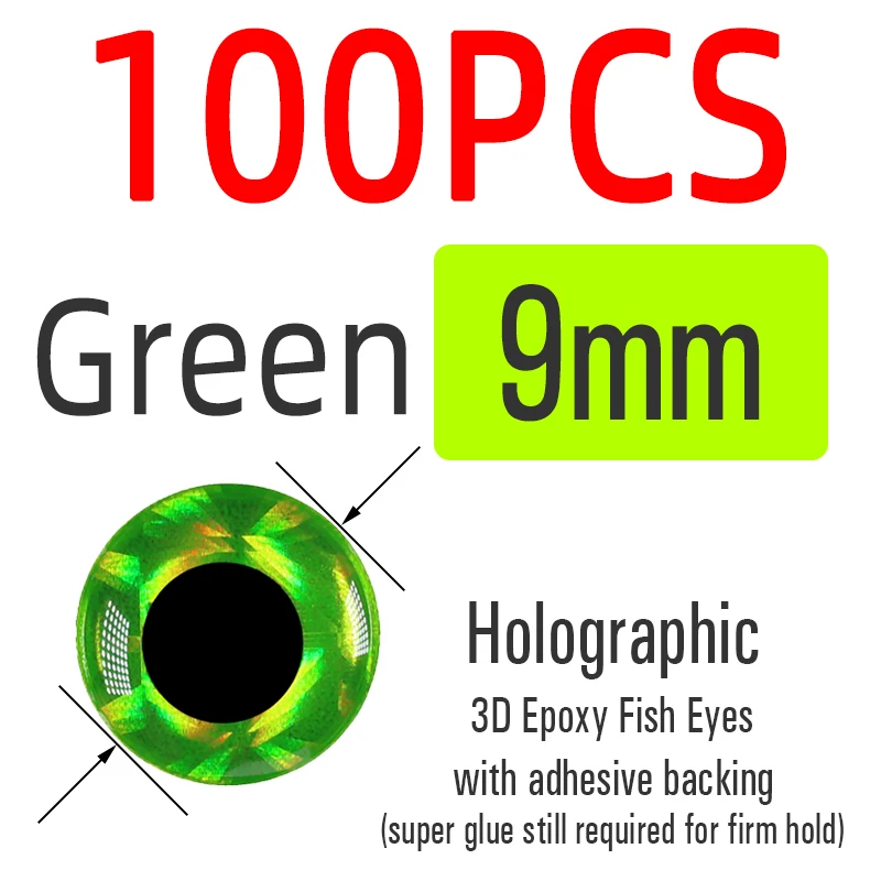 9mm Green 100pcs