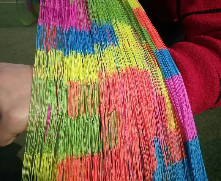 Finefish-tela de red fundida de línea de Color PE tejida hecha a mano sin plomo, redes de pesca para lanzar a mano, red para atrapar peces, alta resistencia - imagen 3