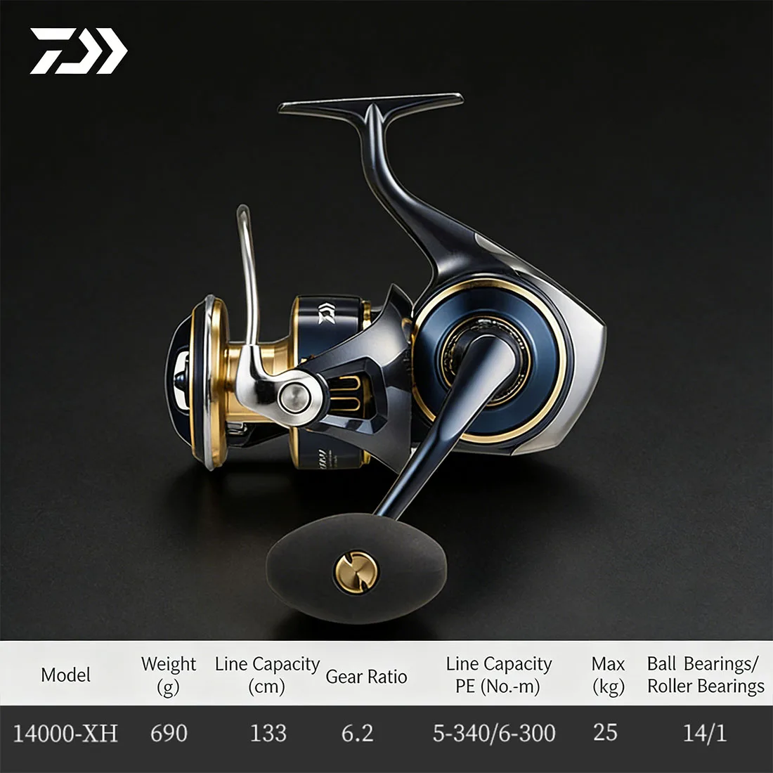 Carrete DAIWA SALTIGA 8000 G1 MAGSEALED – Spinning para agua salada