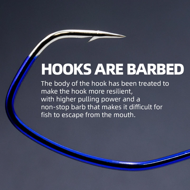 ZYZ-anzuelo de manivela de 10 /12 piezas, señuelo suave de acero de alto carbono, aparejo de pesca de calidad, anzuelos de manivela Softjerk - imagen 3