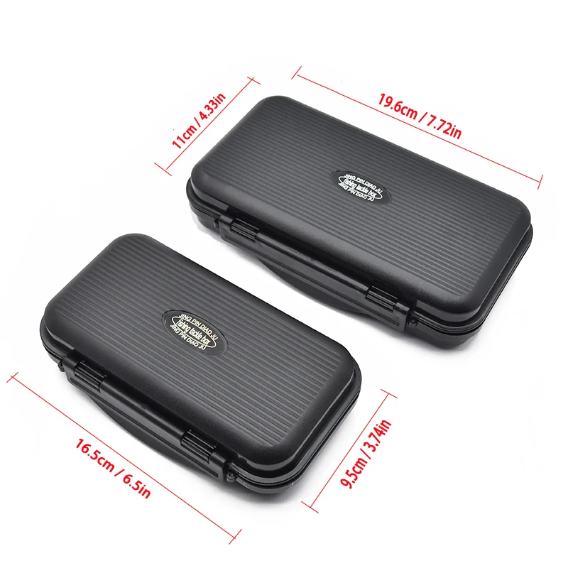 Caja de pesca con mosca impermeable, aparejos negros, cebo, anzuelo, caja de plástico ABS, accesorio de pesca, caja de almacenamiento de herramientas para productos de pesca - imagen 3