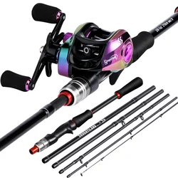Sougayilang Combo Baitcasting – Caña 1,8m y Carrete Alta Velocidad