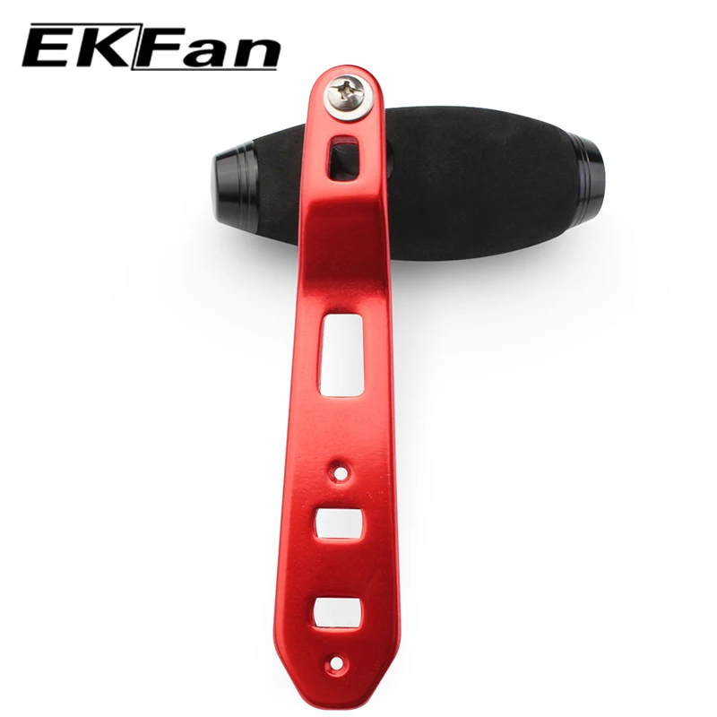 Perilla EKFan EVA + mango de Metal de 110MM para carrete de pesca Baitcasting en forma de T 8*5mm mango de pesca con agujeros dobles para piezas de carrete DAI - imagen 3