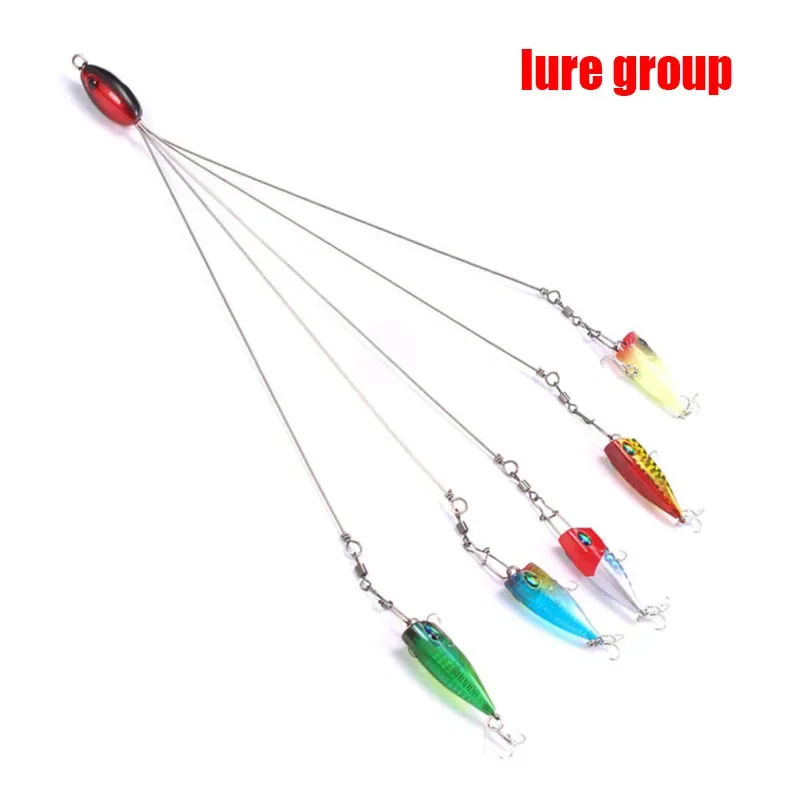 Aparejo Alabama de acero inoxidable, señuelo giratorio, grupo de aparejos de pesca, cebo de pesca 3D de alta calidad, 21cm, 9 señuelos, accesorios, 1 ud. - imagen 3