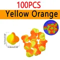 100pcs Yellow Orange