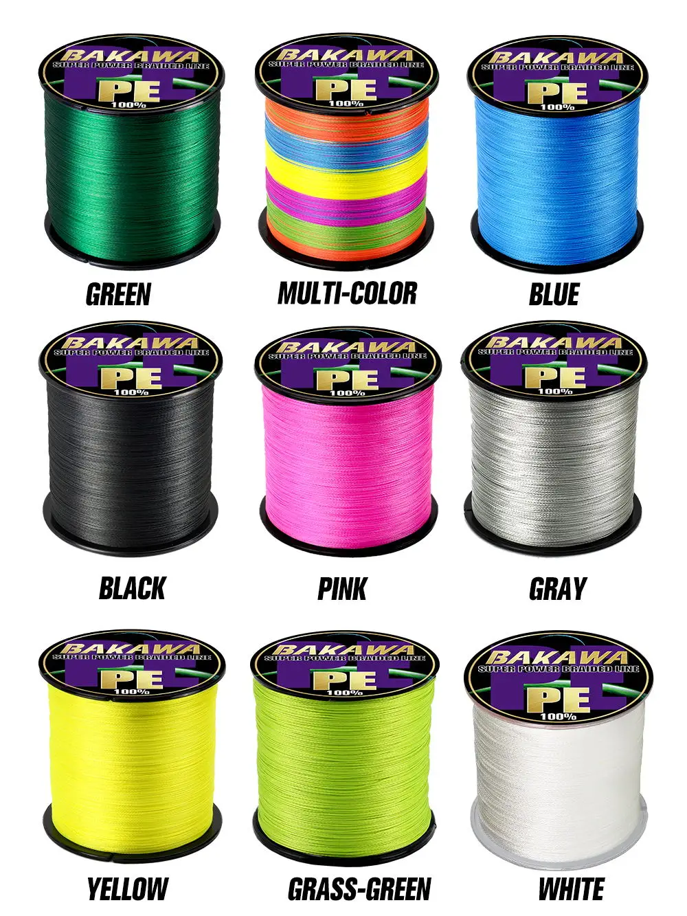 BAKAWA-cables de Pesca trenzados, 300M, 4 hebras, superfuertes, PE, multifilamento, para Pesca de carpa, 10LB - imagen 5