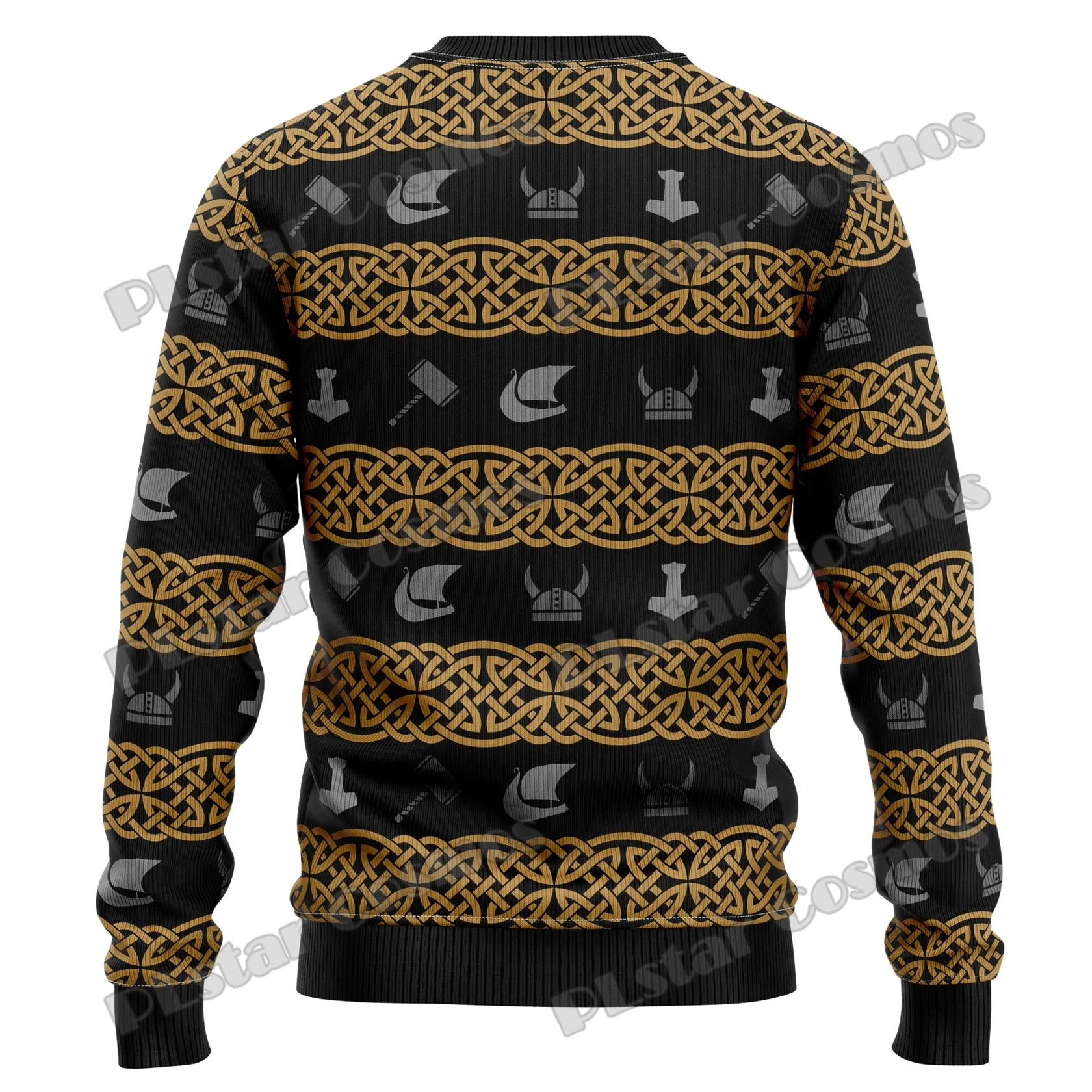 Jersey de punto informal Unisex, jersey con estampado 3D de calaveras, Valhalla fa-la-la y KMY08, Otoño e Invierno - imagen 2