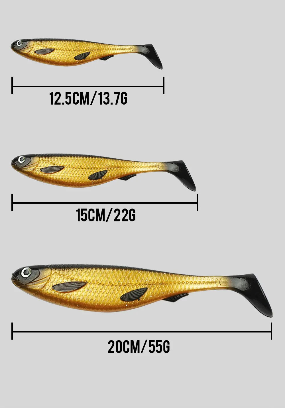 Descubra el tamaño de señuelo perfecto para su aventura de pesca con nuestra gama versátil