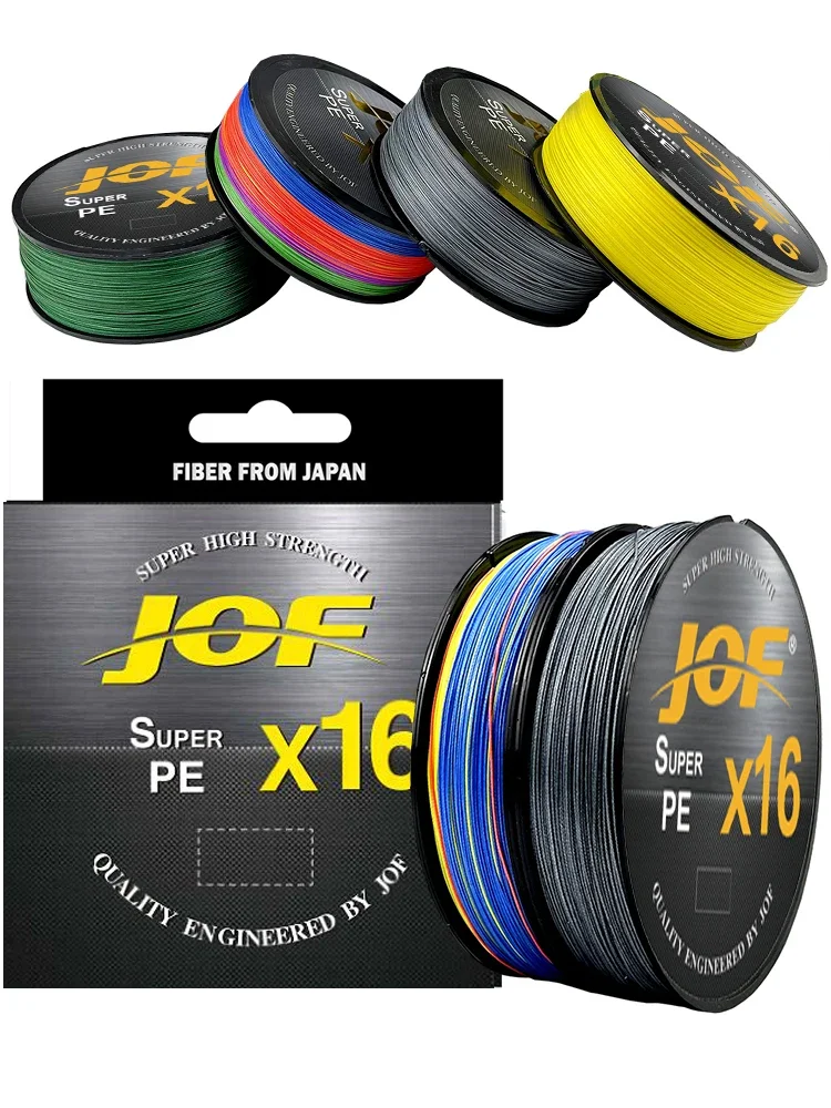 JOF-sedal de pesca trenzado de 16 hebras, 500M X16, súper fuerte, 25-100LB, multifilamento, pesca de carpa, PE, alambre trenzado de pesca de mar - imagen 4