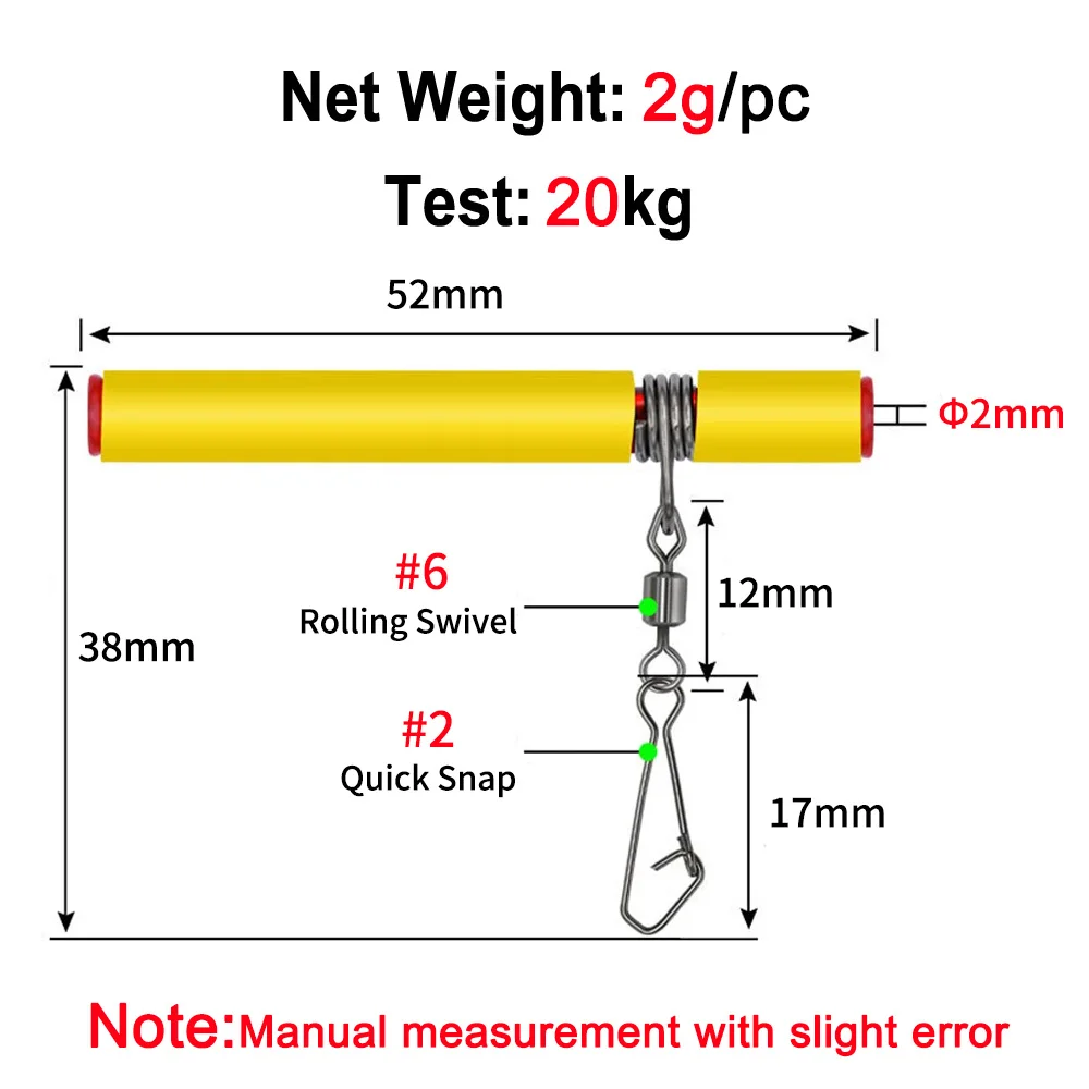 Cabeza de plástico de equilibrio de pesca de agua salada, ojo redondo giratorio con gancho de pasador rápido, soporte de línea de pesca, deslizamiento de plomo, 10/20 piezas - imagen 4