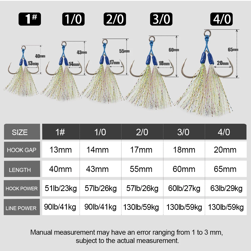 Anzuelos Dobles Luminosos JIGGING PRO para Agua Salada - imagen 2