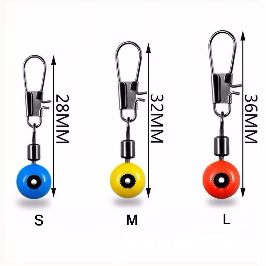 Bolas espaciales de pesca de piezas, línea de pesca duradera, deslizadores, gancho, vástago, Conector de Clip, conectores giratorios a presión, accesorio de Fisher, 100 - imagen 2