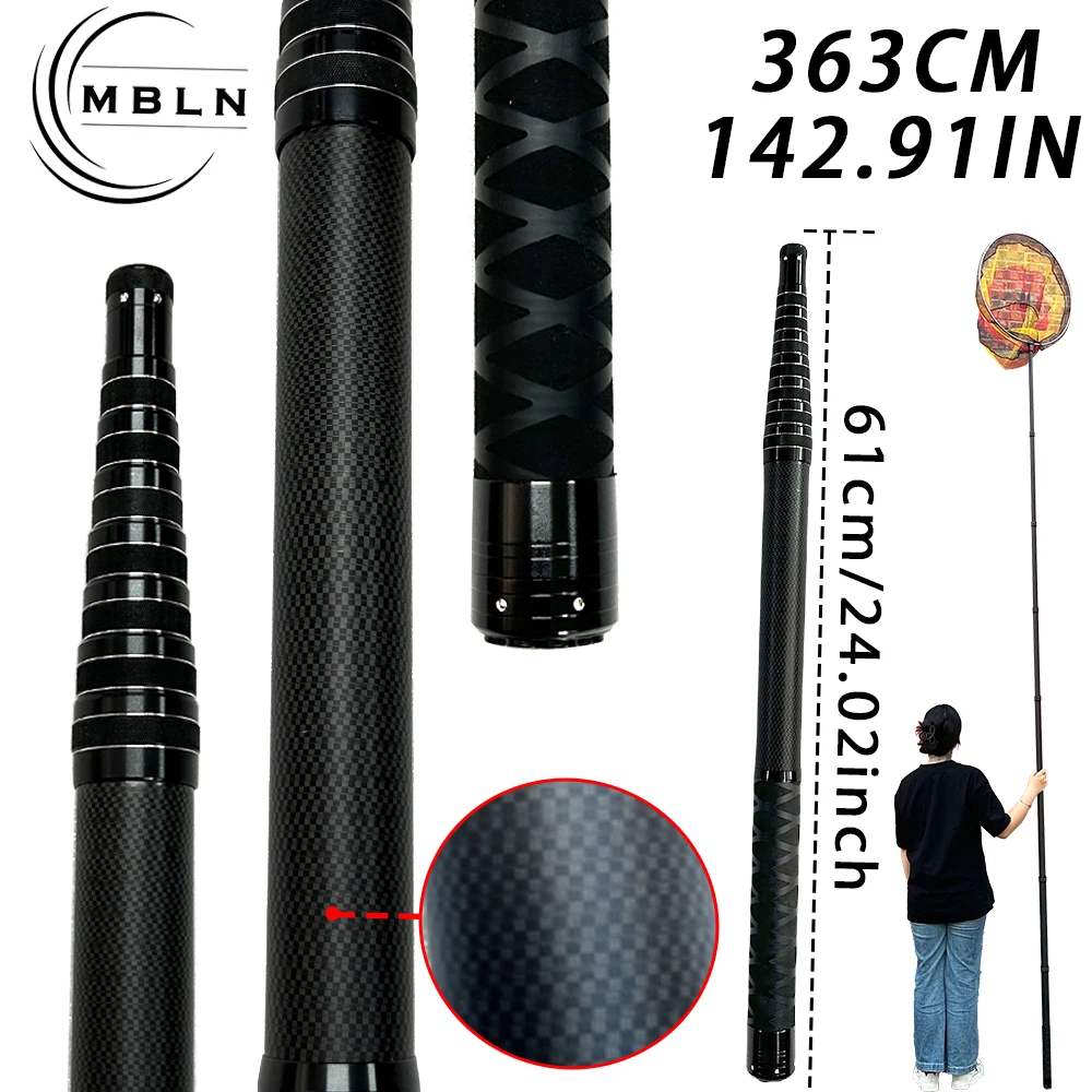Red telescópica fibra carbono MBLN 3.6m – Sacadera para pesca mar