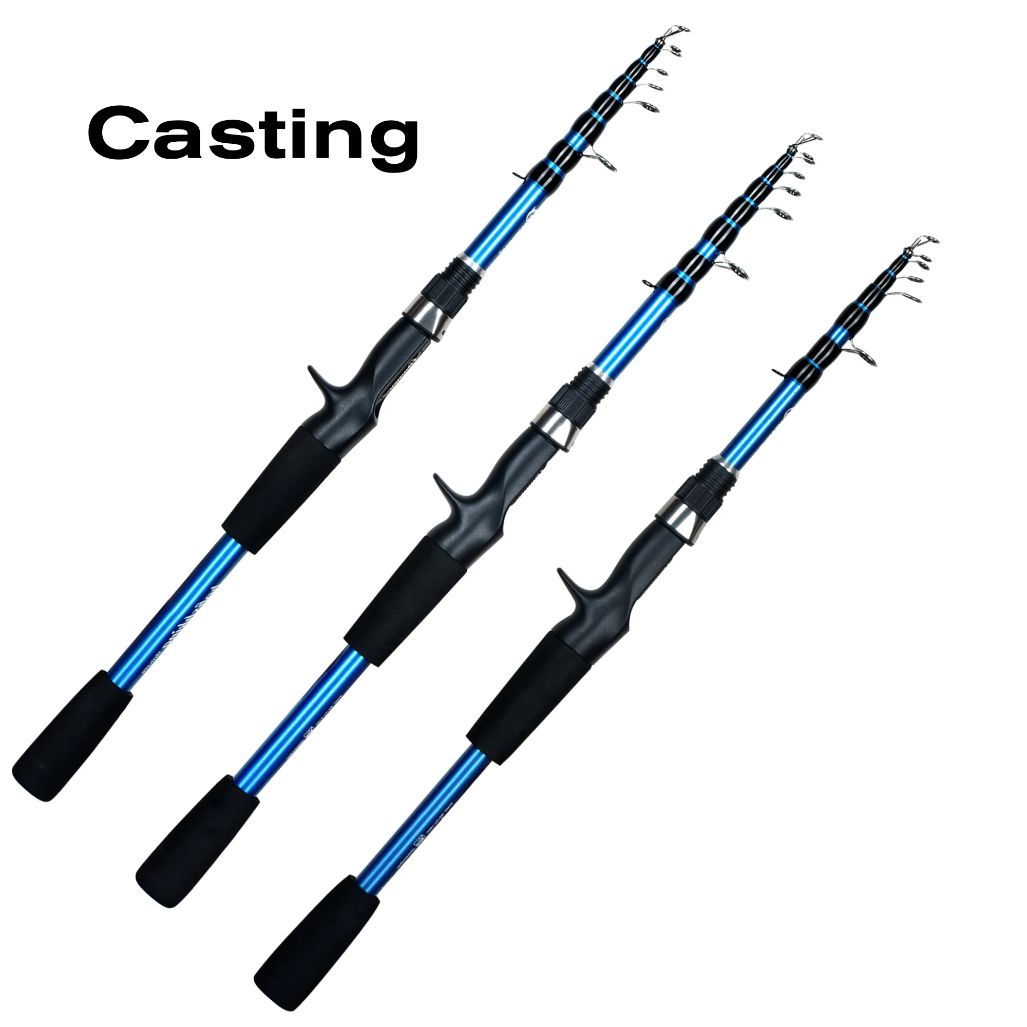 PHISHGER-Mini caña de pescar telescópica giratoria, señuelo de carbono ultraligero para trucha, 1,8/2,1/2,4 m, 3-30g - imagen 4