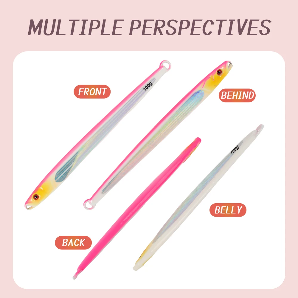 TOLU nuevo plantilla de Metal de hundimiento rápido 100g150g180g200g250g300g plantillas de caída de hundimiento rápido de fundición larga señuelo de pesca de aguas profundas de agua salada - imagen 3