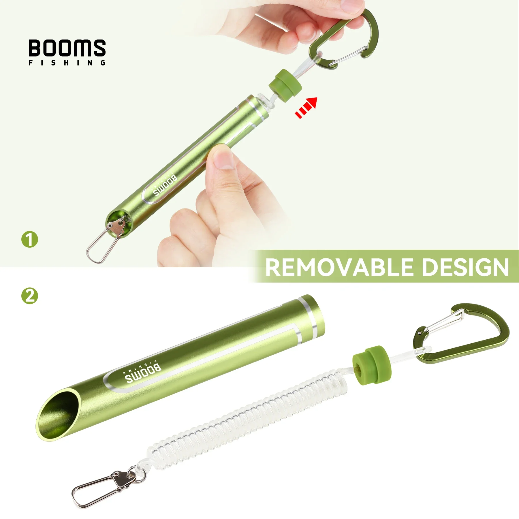 Booms Pesca T09 hebilla tubular Elasticidad escalable seguridad 80CM acollador para la pesca al aire libre retención cuerda herramienta accesorios - imagen 5