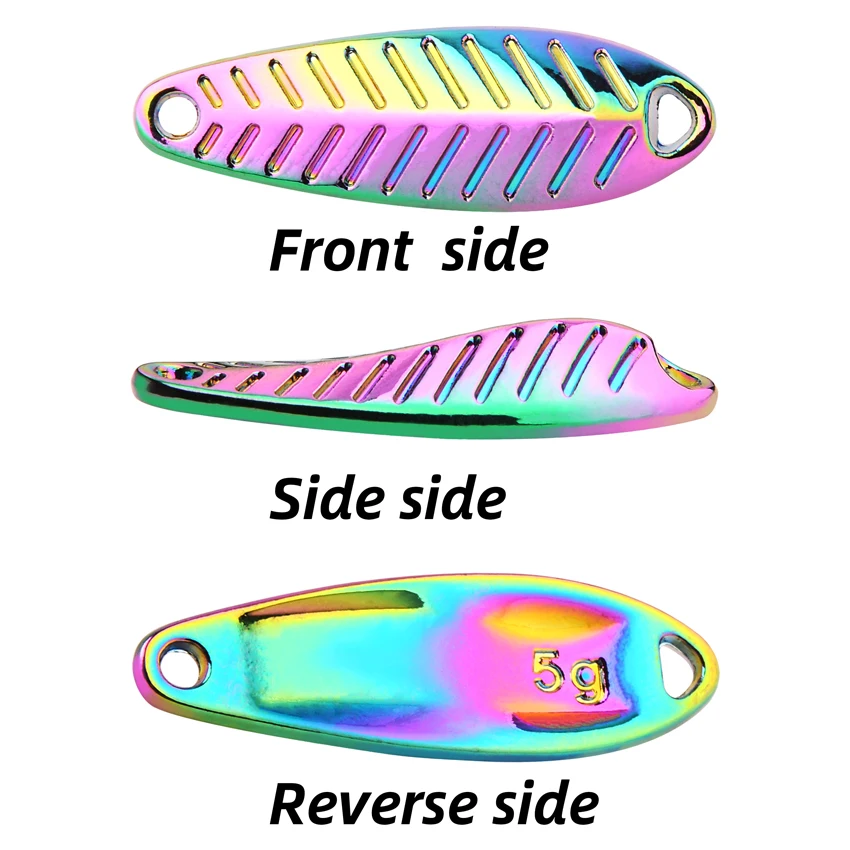12/36pcs Fishing Lures Spoon 3.5g 5g 7g Mix Color Fishing Bait Spoon Hard Lures Metal Lures Set - imagen 4