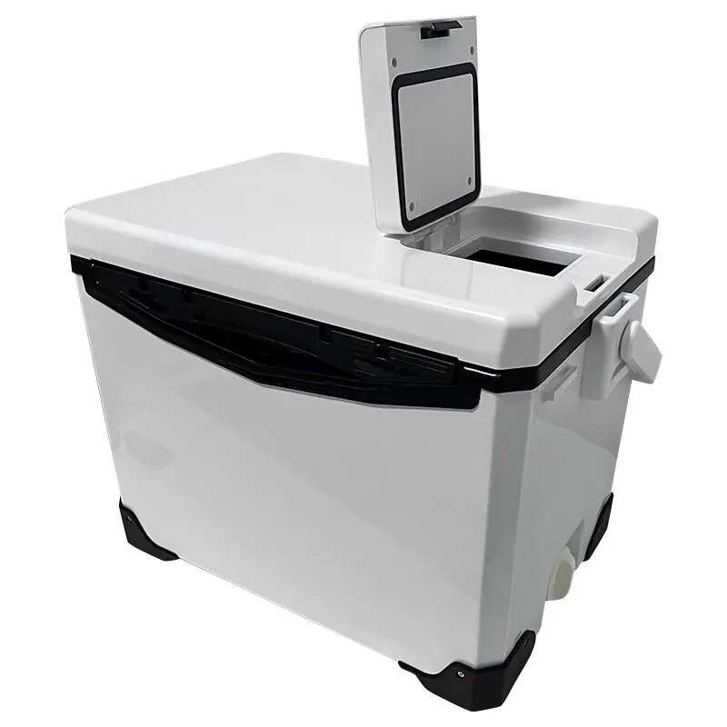 Caja enfriadora de pesca, caja de aparejos para tanque al aire libre, herramientas de almacenamiento de peces, mar, con agujeros de aire portátiles, 10L, 18L, 22L, 32L, 48L - imagen 3