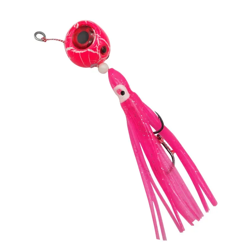 Ley Glow Jig Luminoso Calamar con anzuelo doble para pesca de calamares - imagen 5