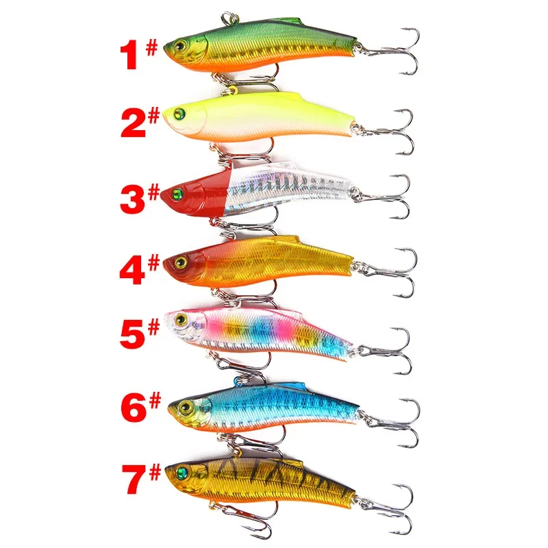 Señuelo de pesca de invierno de 1 piezas, cebo duro giratorio Minnow VIB Spoon, 70mm, 17,8g, anzuelo Artificial, Wobblers, aparejos de pesca - imagen 2