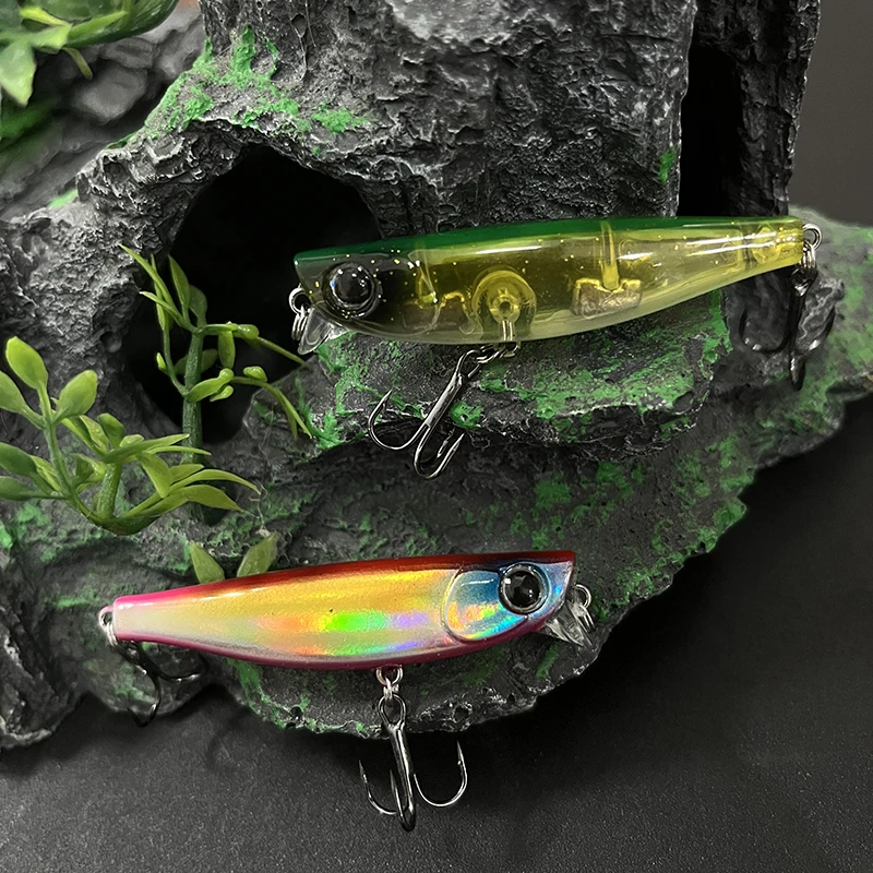 Señuelos de pesca de pececillo de hundimiento lento, 60mm, 10g, Swimbait de fundición larga, Wobbler de agua de mar para lubina, trucha, curricán, cebo duro Artificial - imagen 5