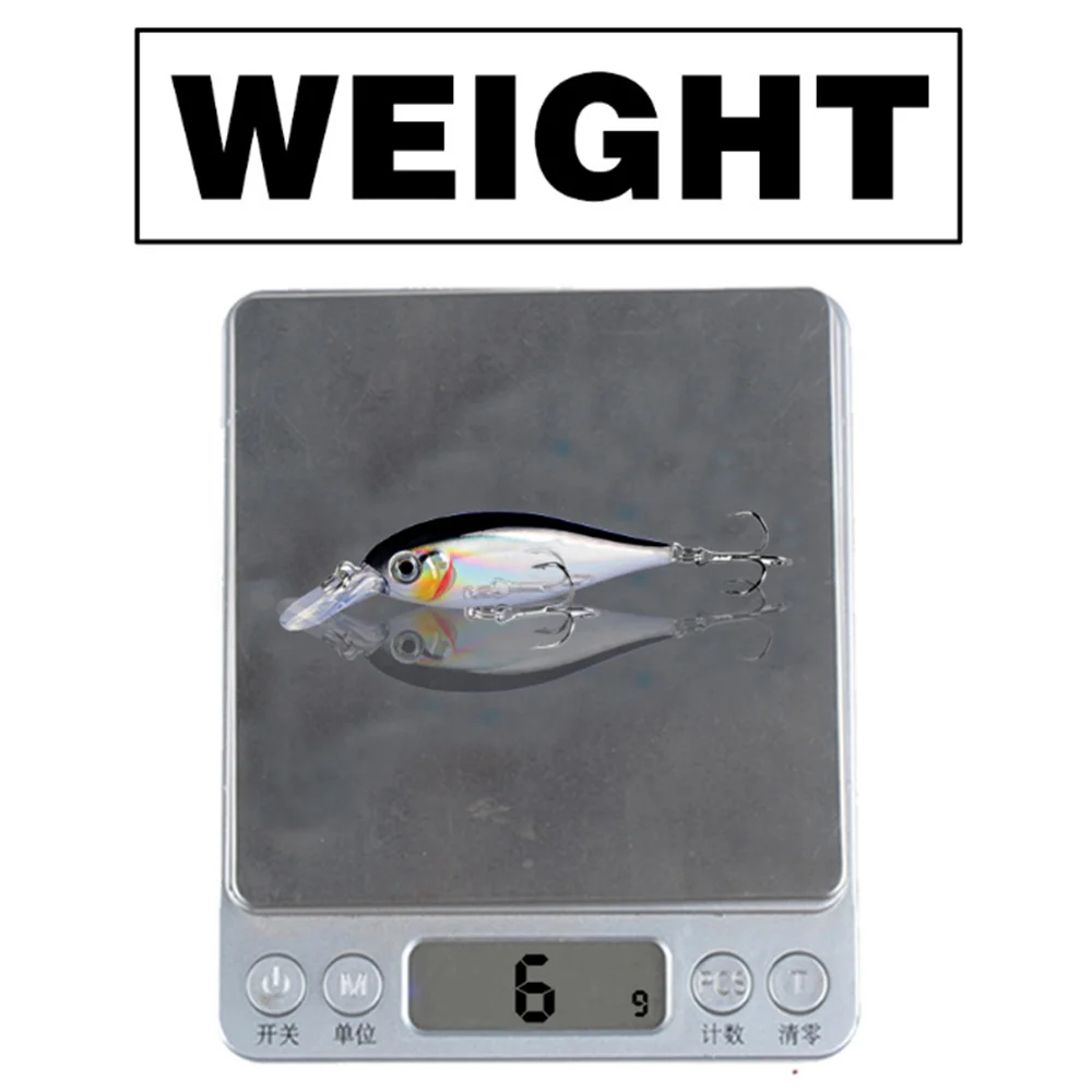 Señuelo de Pesca de pececillos, 1 unidad, 7,5 cm, 6g, Wobbler, Crankbait, plantilla Artificial dura, cebo de carpa a rayas, aparejos de Pesca de lubina - imagen 5