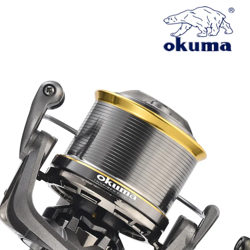 Okuma, totalmente taza de alambre de Metal 4,8: 1, carrete de pesca giratorio de objeto grande, carrete fuerte de 25KG, arrastre de agua dulce y salada 8000-14000 - imagen 5