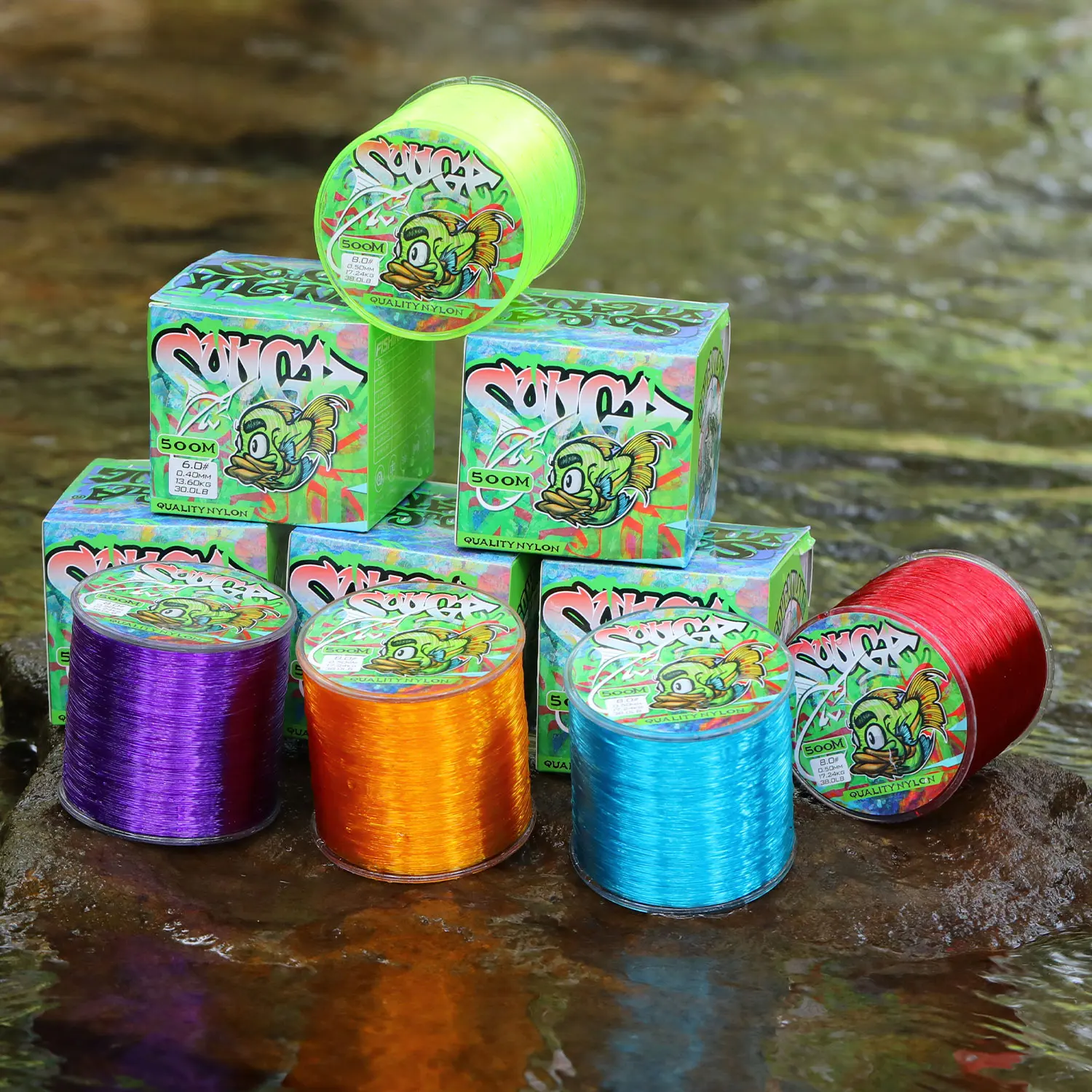 Sougayilang-sedal de pesca de nailon, monofilamento de 500m, 0,14mm-0,50mm, aparejos de pesca, Material Superior, línea de fundición suave - imagen 5